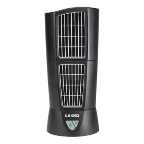 Desktop Wind Tower Three-Speed Space-Saver Fan - Black