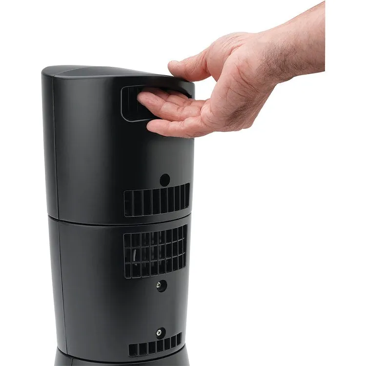 Desktop Wind Tower Three-Speed Space-Saver Fan - Black