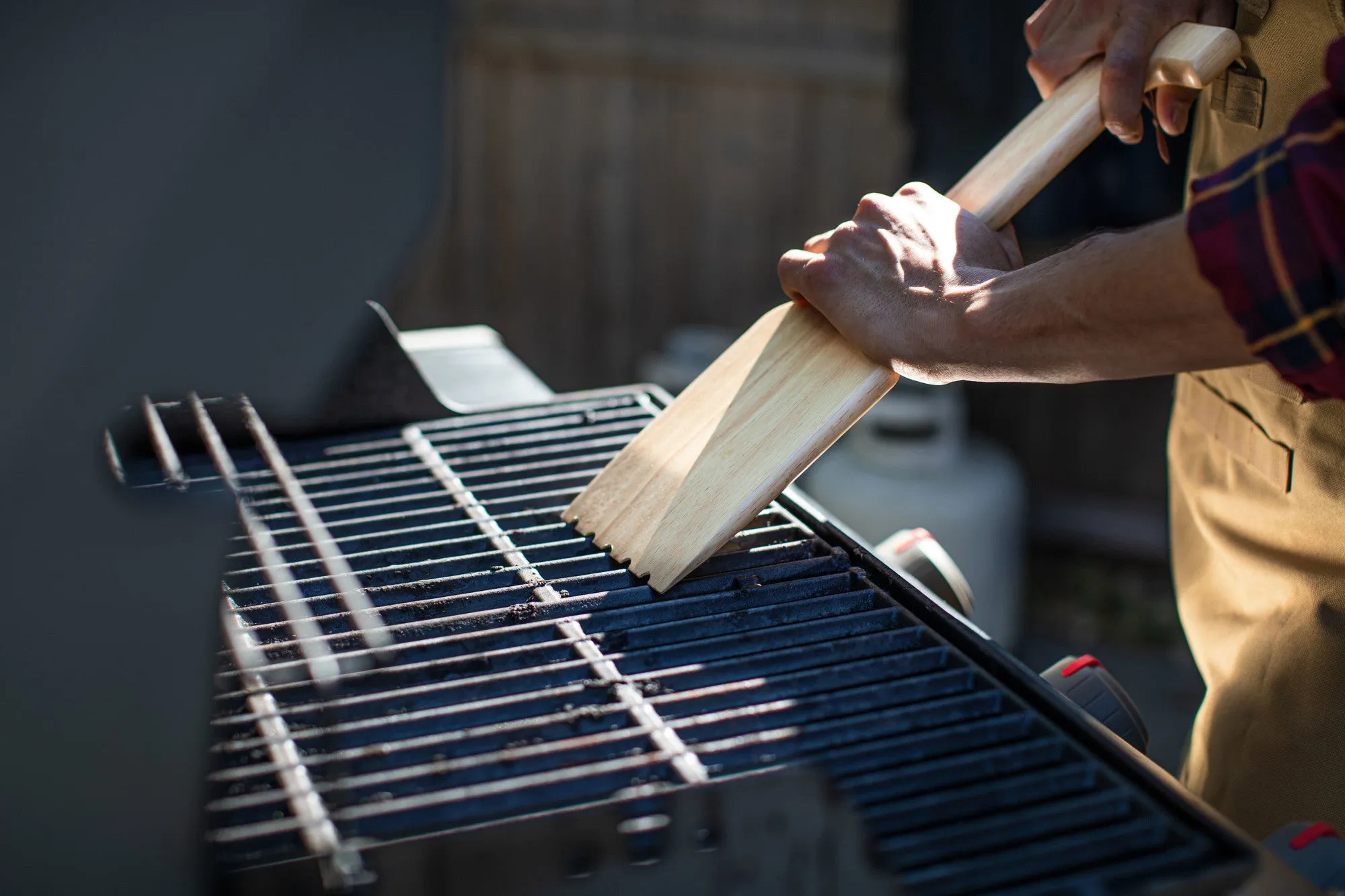 Detroit Red Wings - Hardwood BBQ Grill Scraper with Bottle Opener