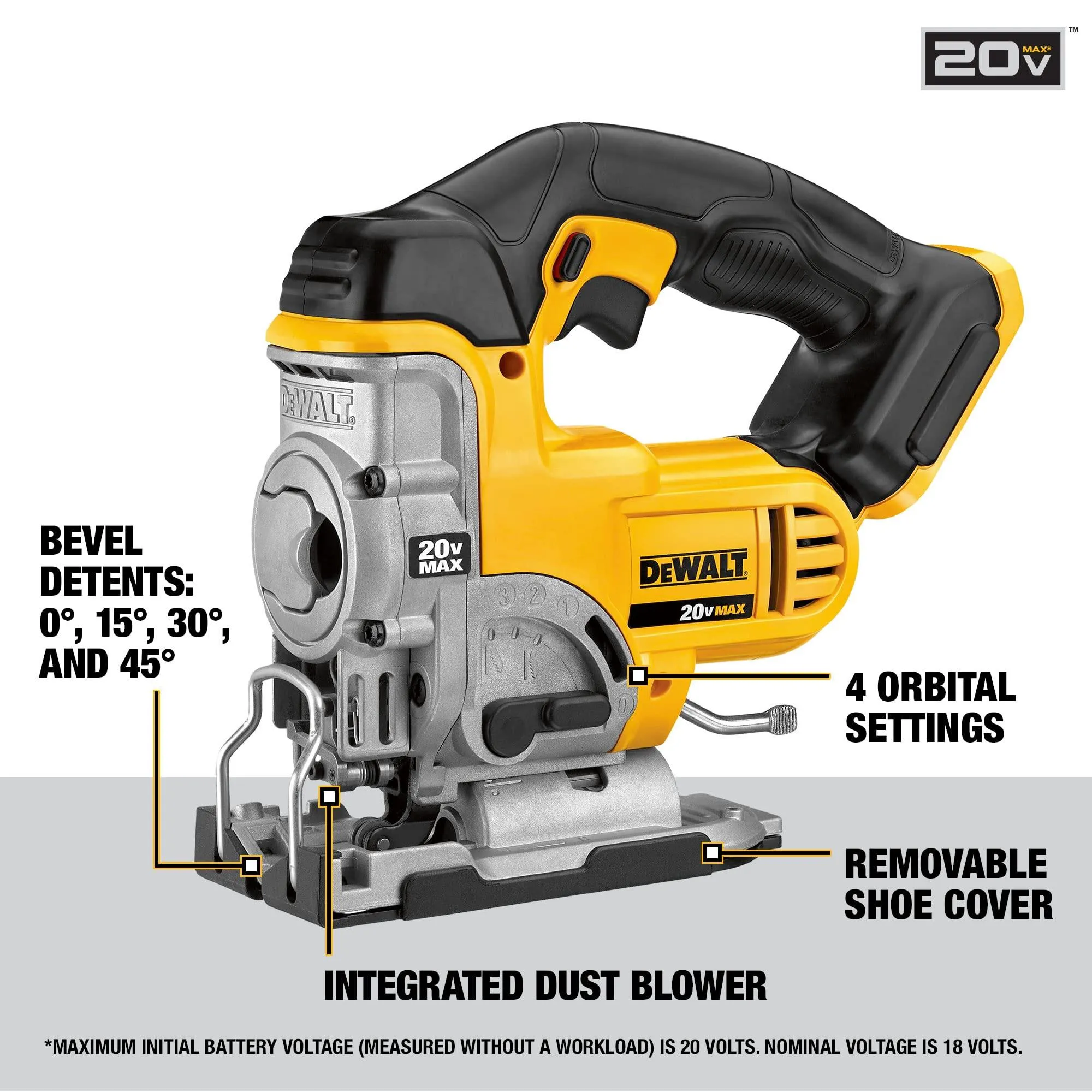 DEWALT 20V MAX Jig Saw, Tool only.