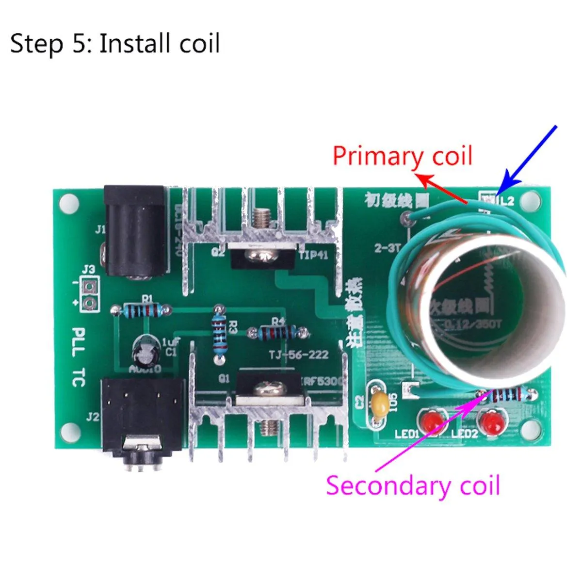 DIY Mini Tesla Coil Kit (x3) Module, Plasma Speaker Electronic Kit, 15W DC 15-24V 2A , Great Educational Toy