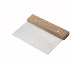 Dough Scraper/Cutter with Wooden Handle - Winco