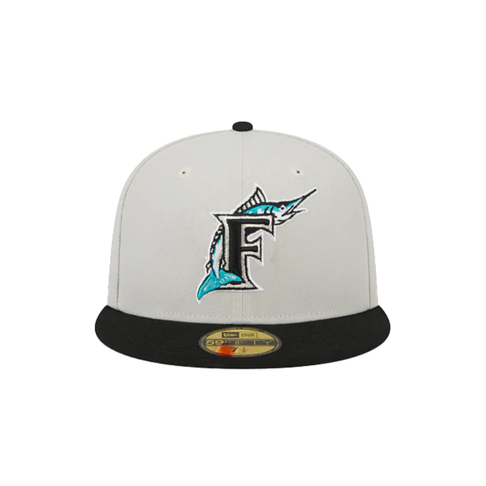 Florida Marlins New Era World Class Back Patch 59FIFTY Fitted Hat