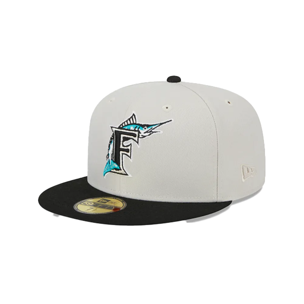 Florida Marlins New Era World Class Back Patch 59FIFTY Fitted Hat