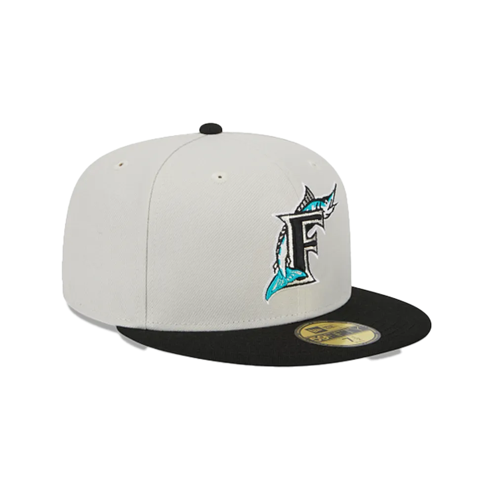 Florida Marlins New Era World Class Back Patch 59FIFTY Fitted Hat