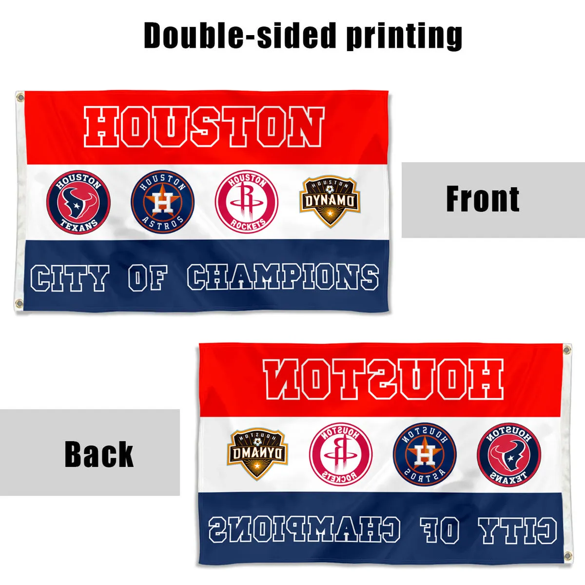 Fyon City of Houston Champions Sports Fans Flag  banner