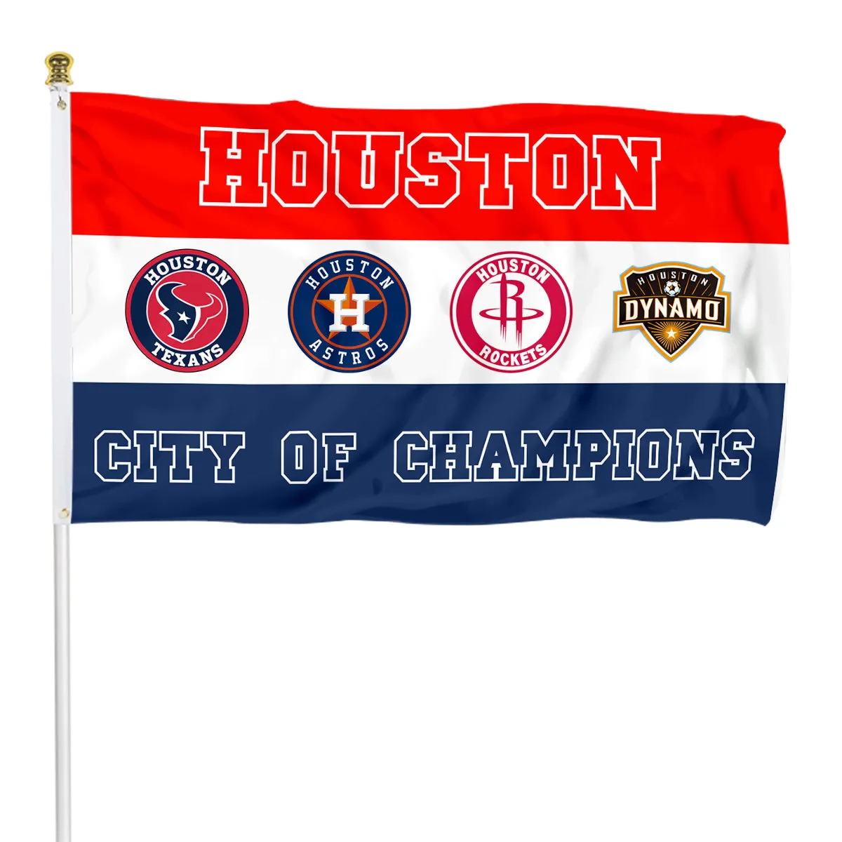 Fyon City of Houston Champions Sports Fans Flag  banner