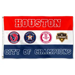 Fyon City of Houston Champions Sports Fans Flag  banner