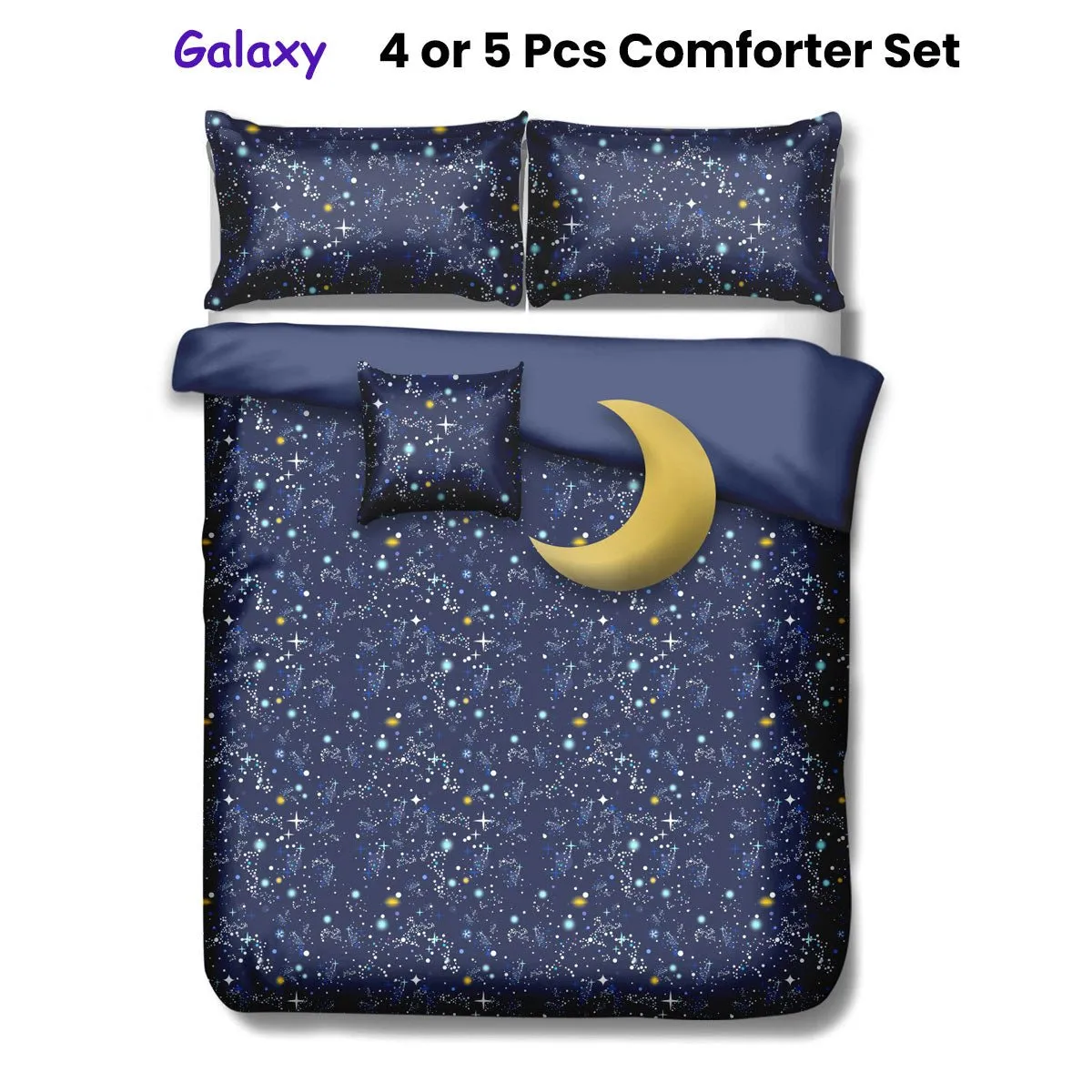 Galaxy Kids Advventure 5 Pcs Comforter Set Queen