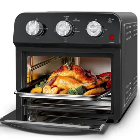 Geek Chef 1CDC082501 1500W 13QT Air Fryer, Large Capacity Toaster Oven Countertop w/Digital Recipe, Black