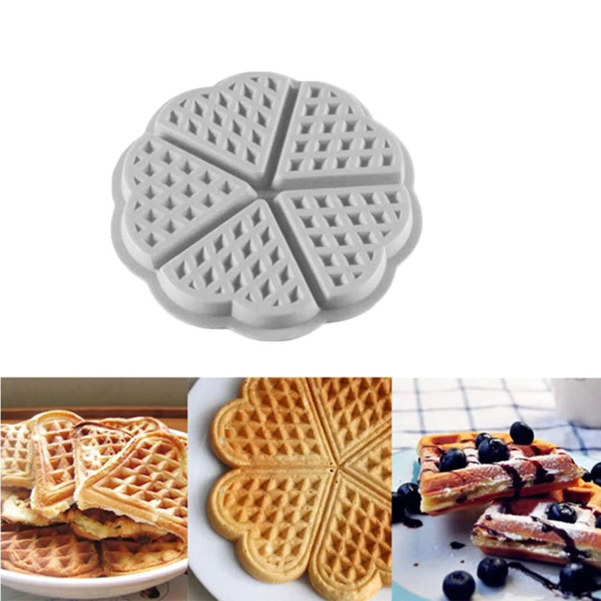 Hillhouse 18cm Silicone Air Fryer Waffle Mould Grey