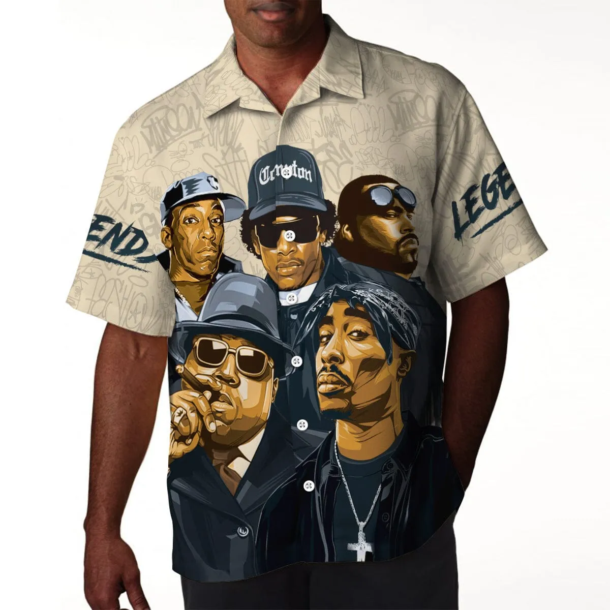 Hip Hop Legends 2 Linen Hawaiian Shirt