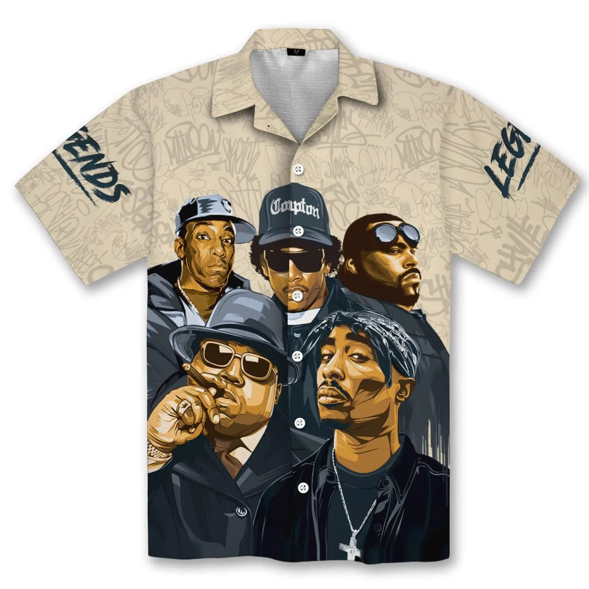 Hip Hop Legends 2 Linen Hawaiian Shirt