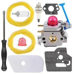 Hipa C1Q-W38 Carburetor Kit For Husqvarna 28cc 128L 128LD 128LDX 128RJ 125L 125R 125LDX Weed Trimmer Replaces 545081848 545081850 With Adjusting Tool