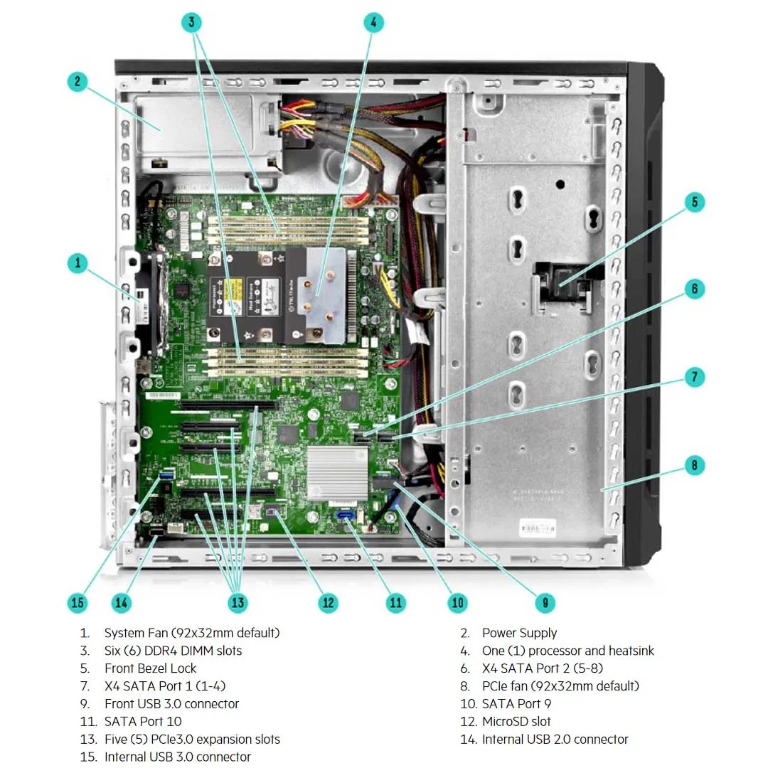 HPE ProLiant ML110 Gen10 4 LFF Non-Hot-Plug Server Chassis | 872305-B21