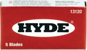 Hyde 13120 Blade, Razor, 1-Edge Blade, Steel Blade :BX  5: QUANTITY: 20