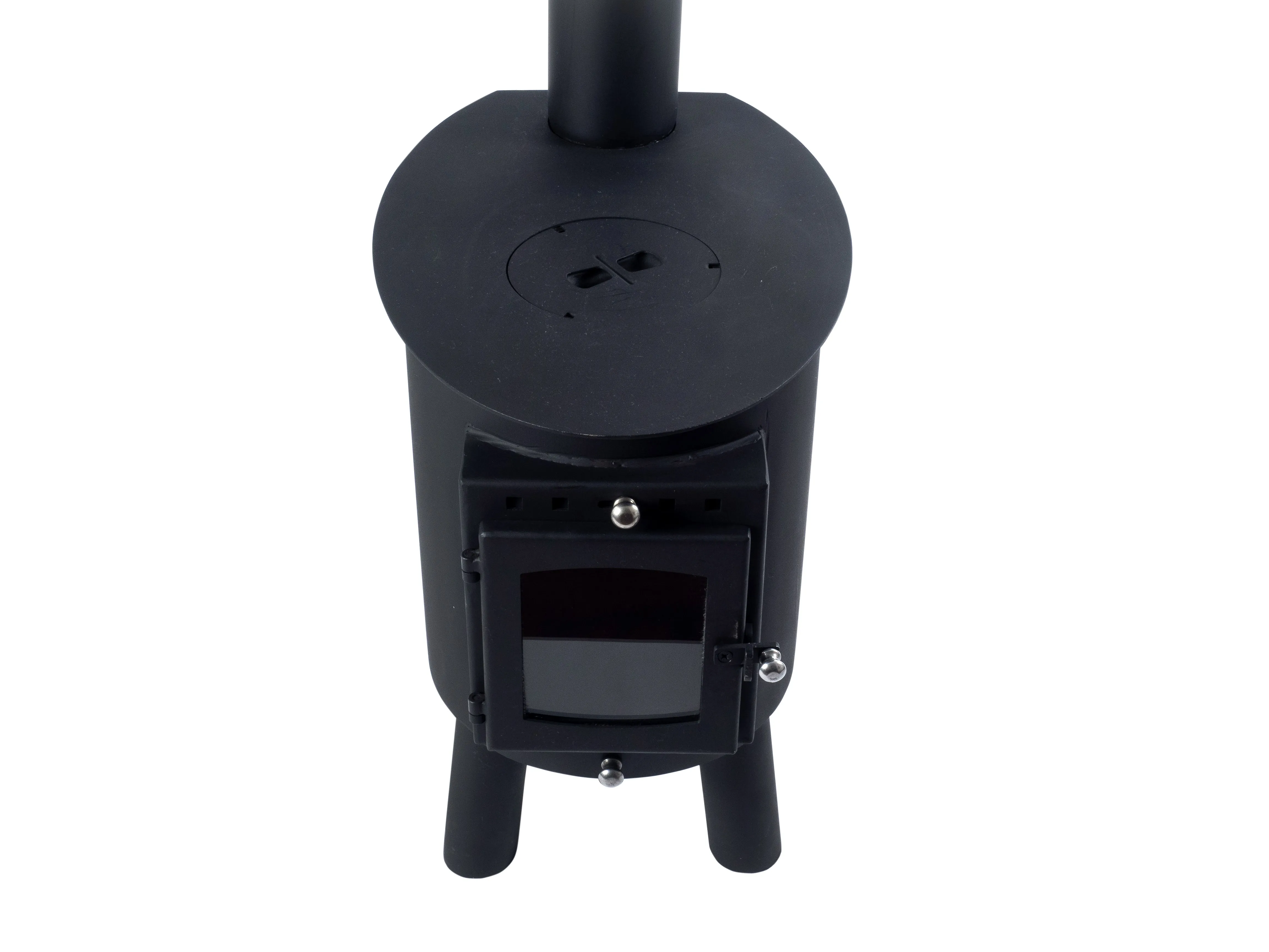 Hygge Oval Wood Stove | 4.5kw 18kg | Single Wall Flue and Boiler Package