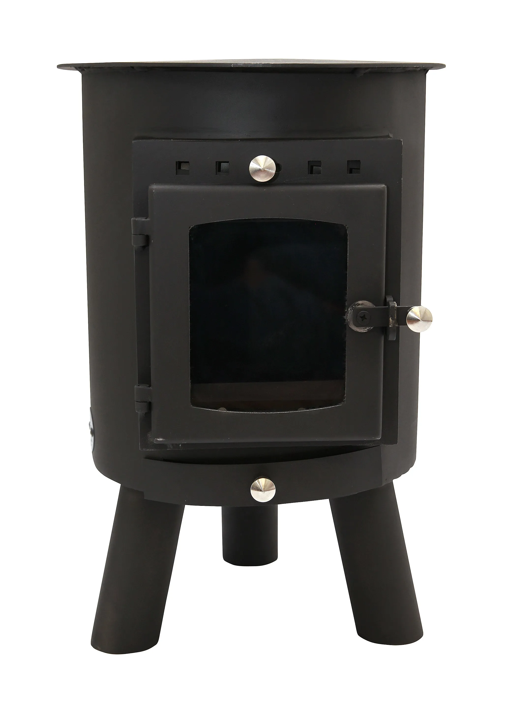 Hygge Oval Wood Stove | 4.5kw 18kg | Single Wall Flue and Boiler Package