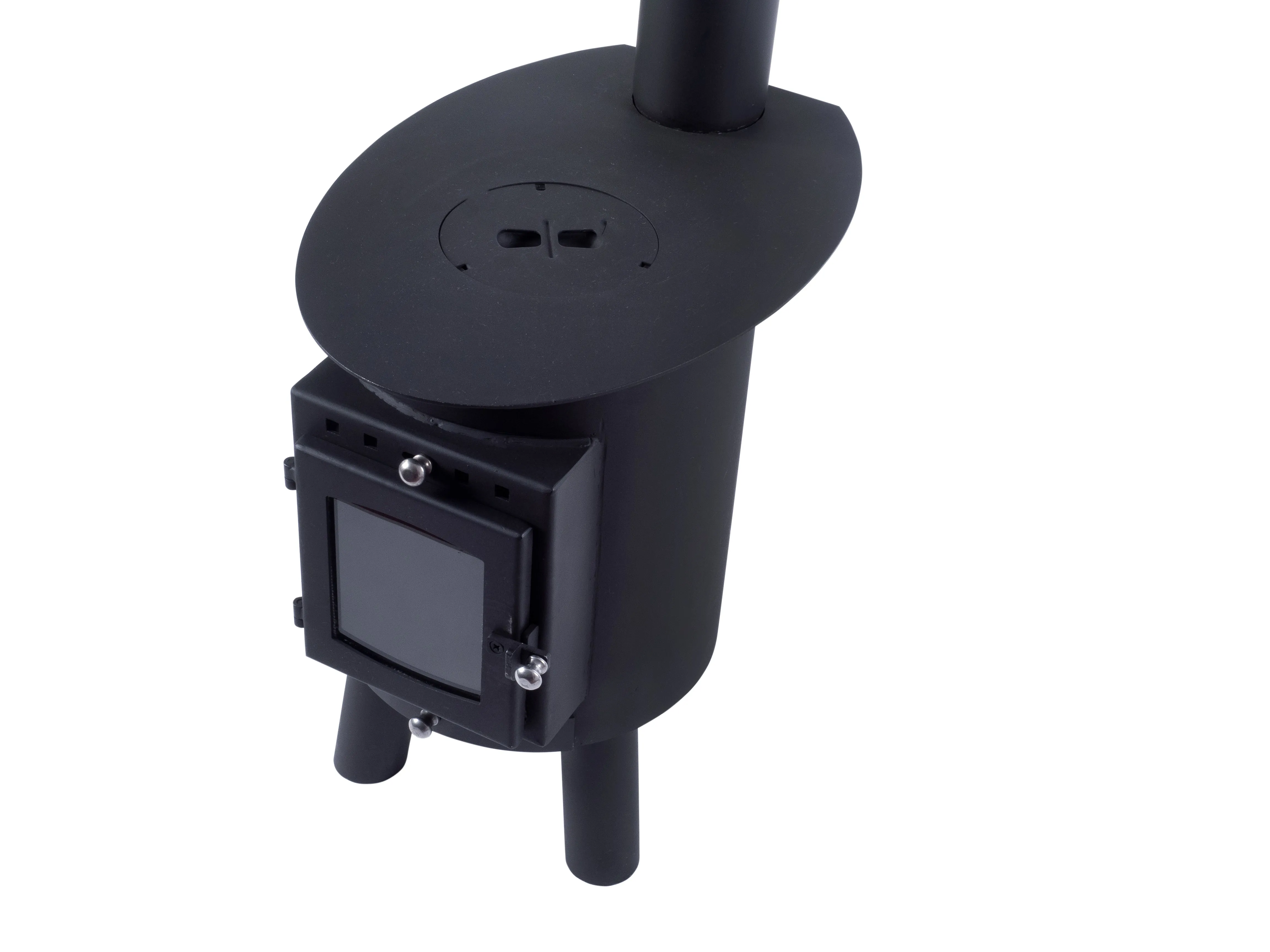 Hygge Oval Wood Stove | 4.5kw 18kg | Single Wall Flue and Boiler Package