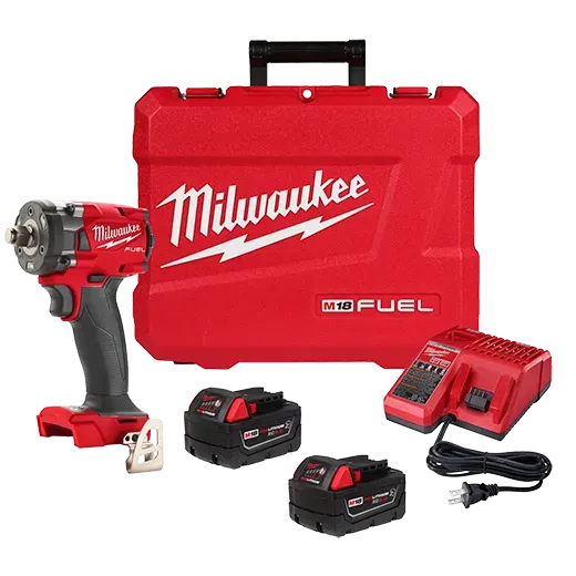 Impact Wrench Kit - Milwaukee M18 FUEL™ 1/2 " Compact Impact Wrench w/ Friction Ring Kit, 2855-22R