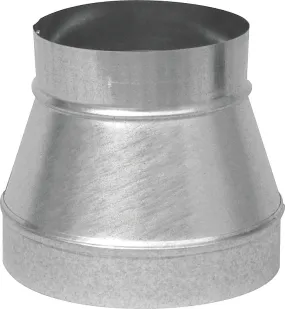 Imperial GV0790 Stove Pipe Reducer, 8 x 6 in, 26 ga Thick Wall, Galvanized :EA: QUANTITY: 1