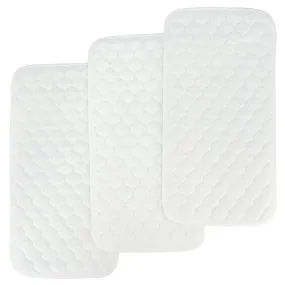 Infant Changing Pad: Quilted Waterproof Changing Pad Liners, 3-Pack, Snow White