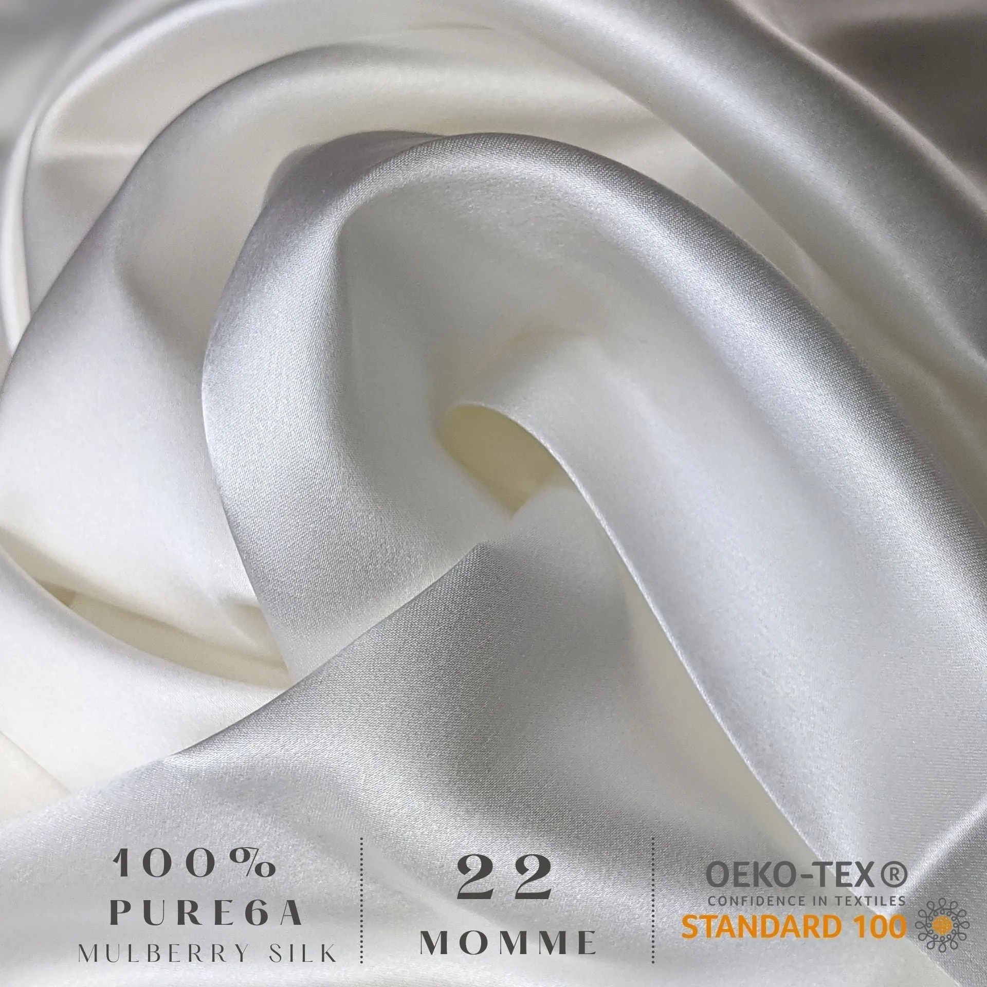 Ivory White Silk Pillowcase -  NZ Standard Size - Envelope Closure