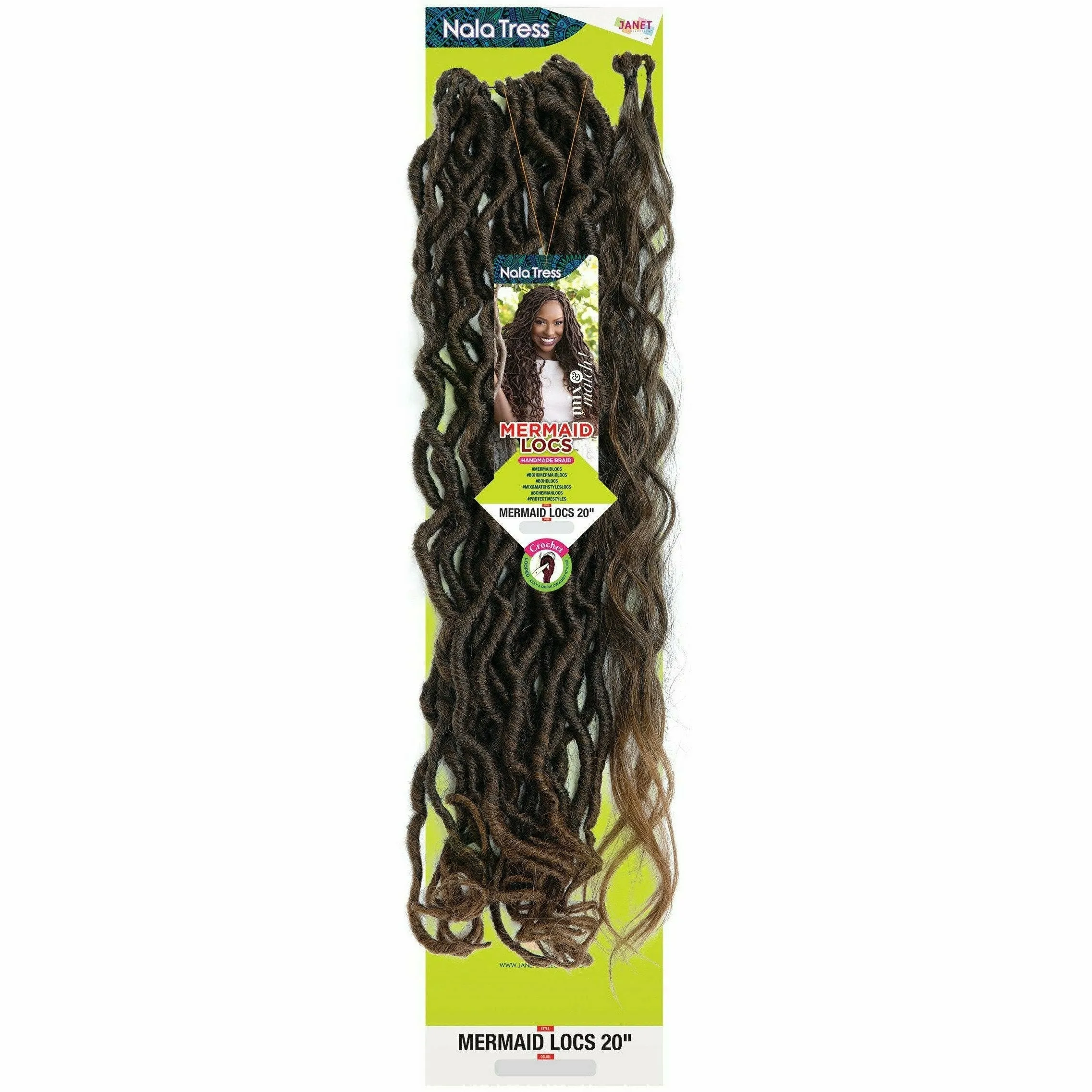 Janet Collection: Nala Tress Mermaid Loc 20" Crochet Braids - FINAL SALE