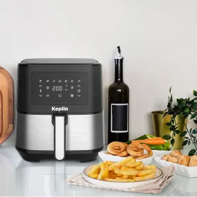 Keplin Air Fryer 5.8L Capacity, Oil Free, Energy Efficient with 7 Presets, 1700-Watt, Non-Stick, Dishwasher Safe Basket, Includes Recipe Book and Quick Start Guide