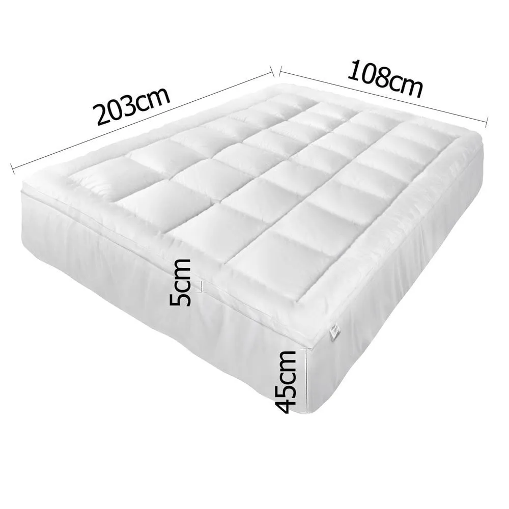 King Single Giselle Bedding Mattress Topper Pillowtop Protector Pad