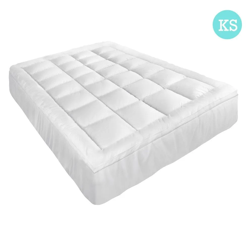 King Single Giselle Bedding Mattress Topper Pillowtop Protector Pad