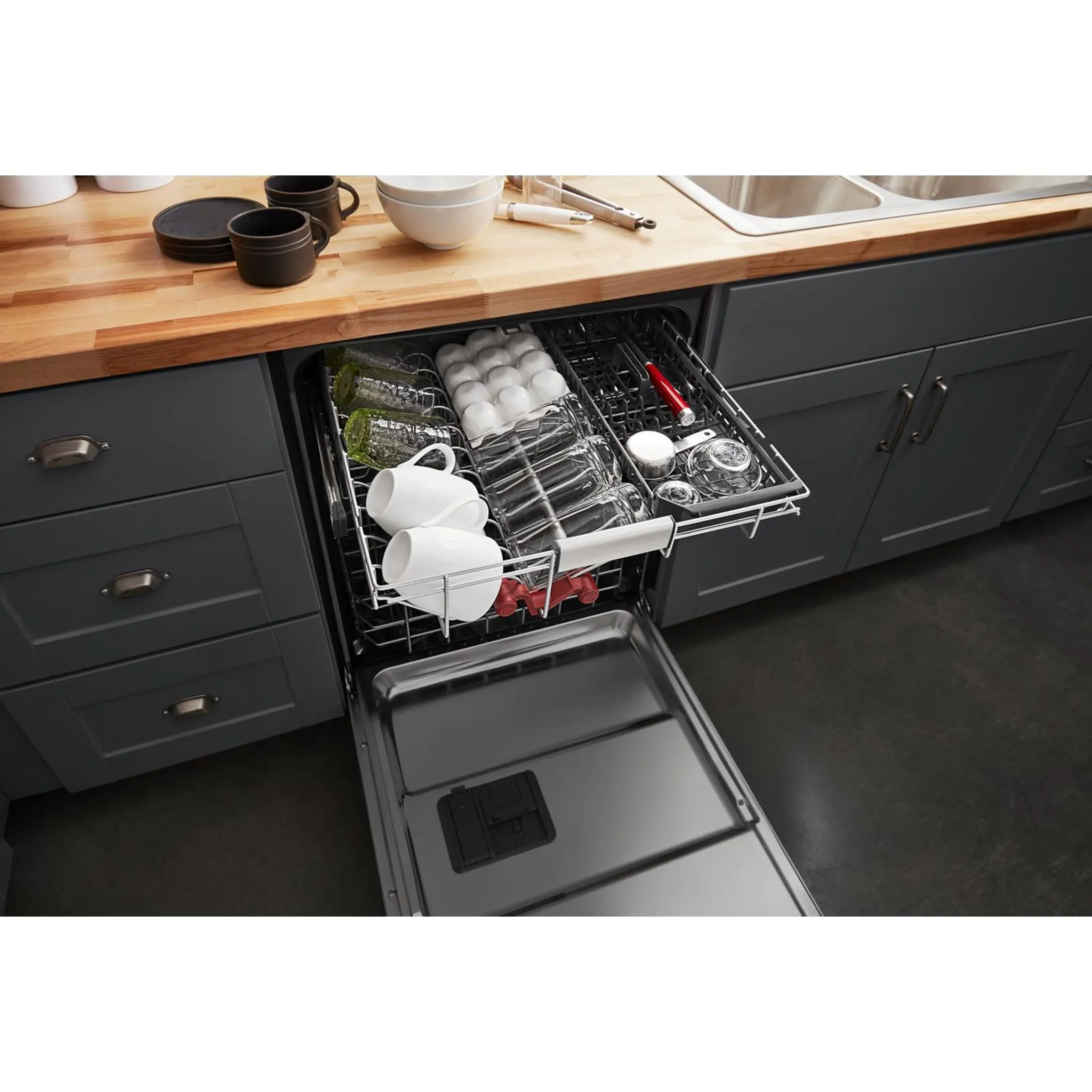 KitchenAid Dishwasher Stainless Steel Tub (KDFM404KBS) - Black Stainless