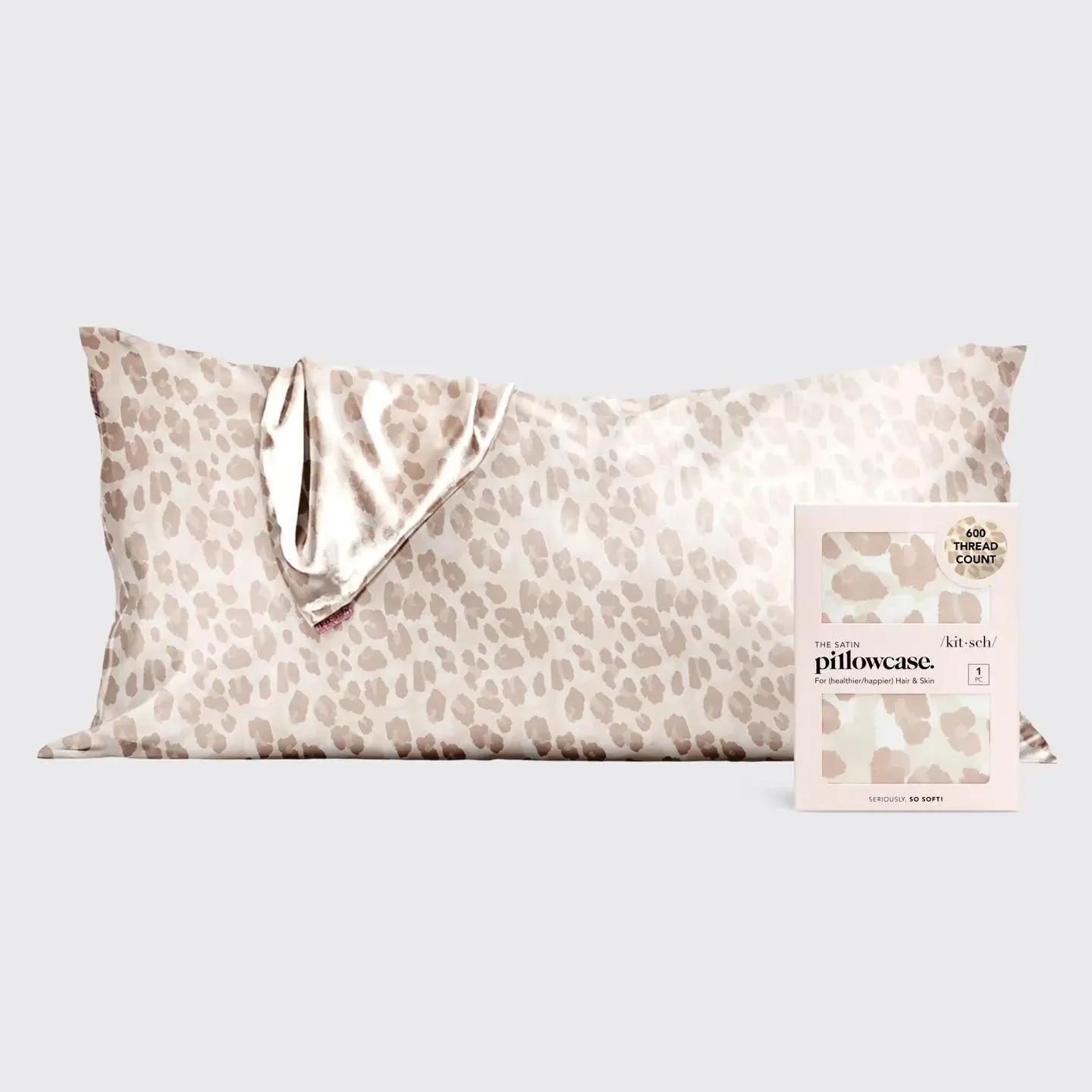 Kitsch, Satin King Pillowcase, Leopard