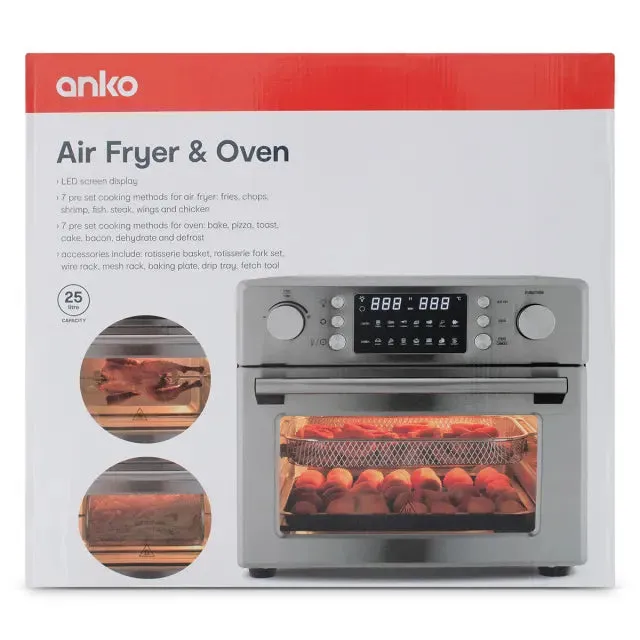 Kmart 25L Air Fryer and Oven - Silver