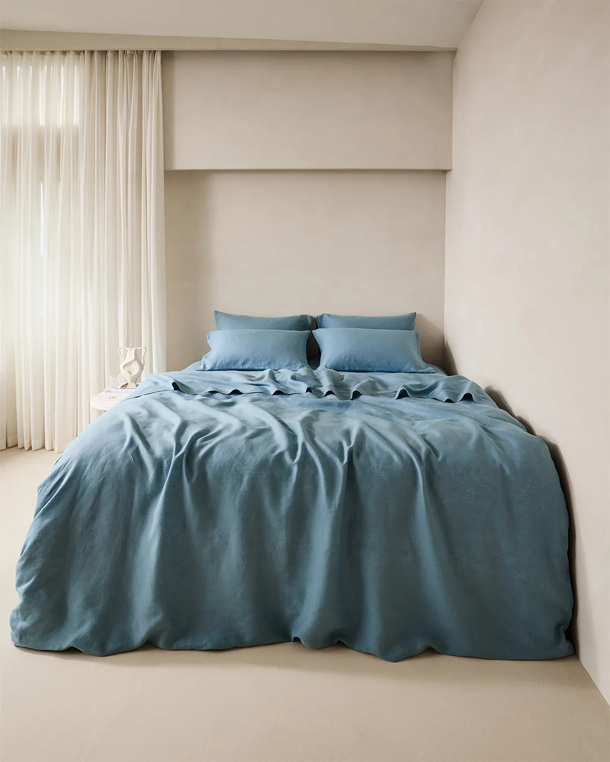 Lagoon 100% French Flax Linen Sheet Set