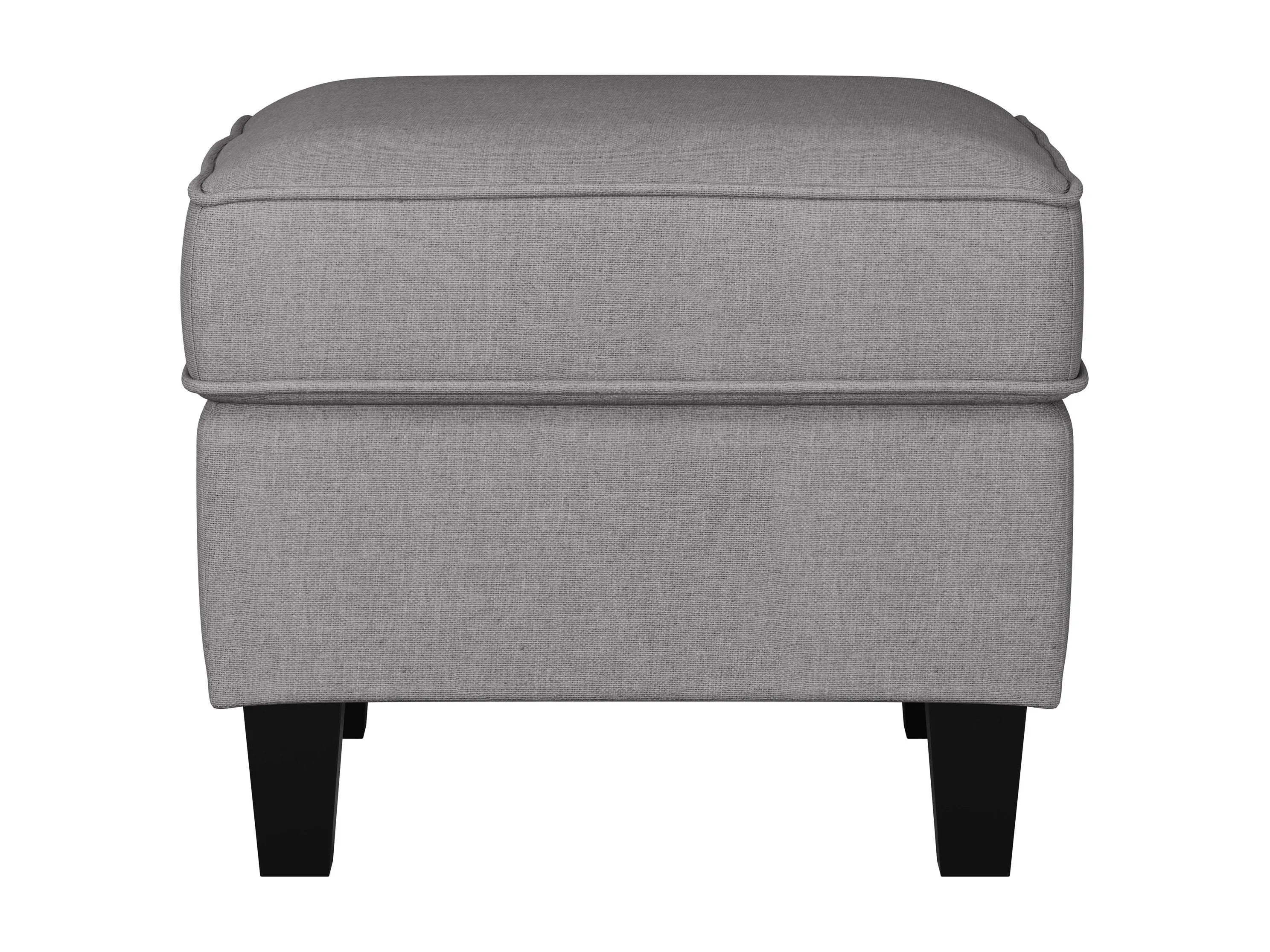 Light Grey Fabric Ottoman