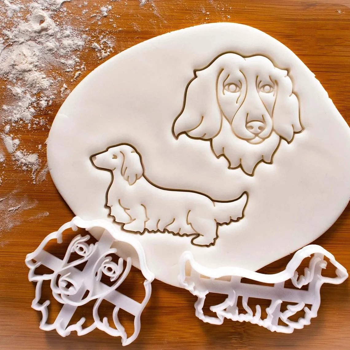 Longhaired Dachshund Cookie Cutter Set