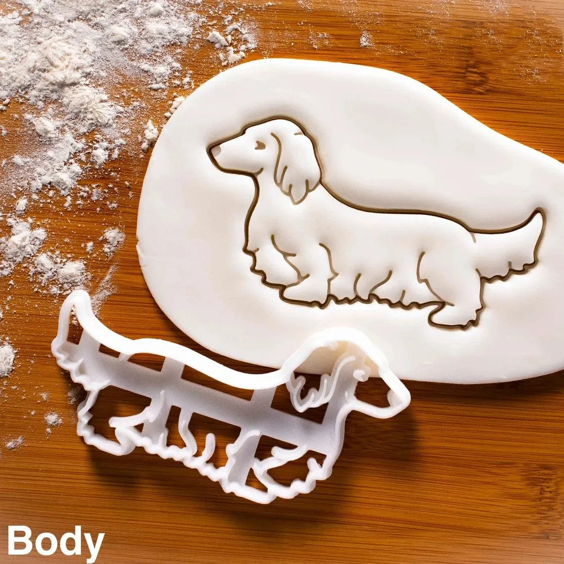 Longhaired Dachshund Cookie Cutter Set