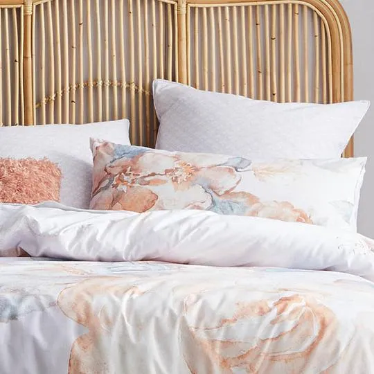 Maggie Peach European Pillowcase by Logan & Mason