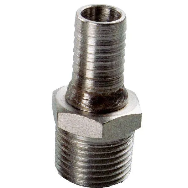 Male Stainless 1/2" NPT x 1/2" Barb