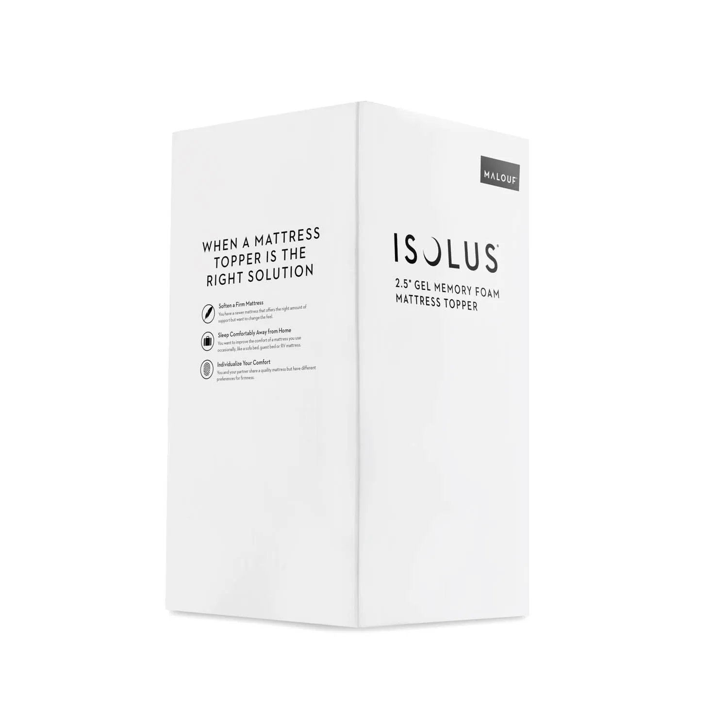 Malouf Isolus 2.5 Inch Gel Memory Foam Topper