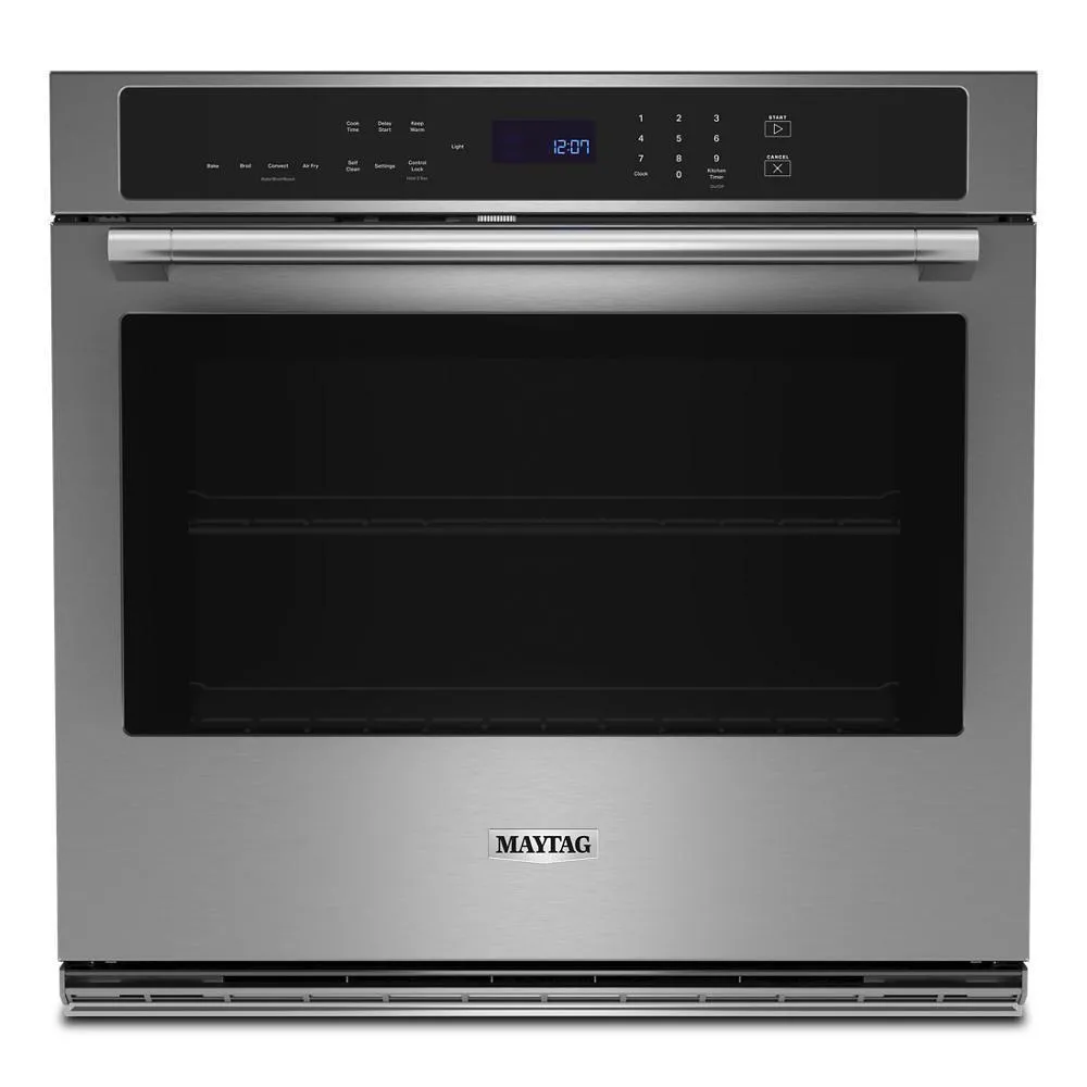 Maytag MOES6027LZ 27-inch Single Wall Oven with Air Fry and Basket - 4.3 cu. ft.