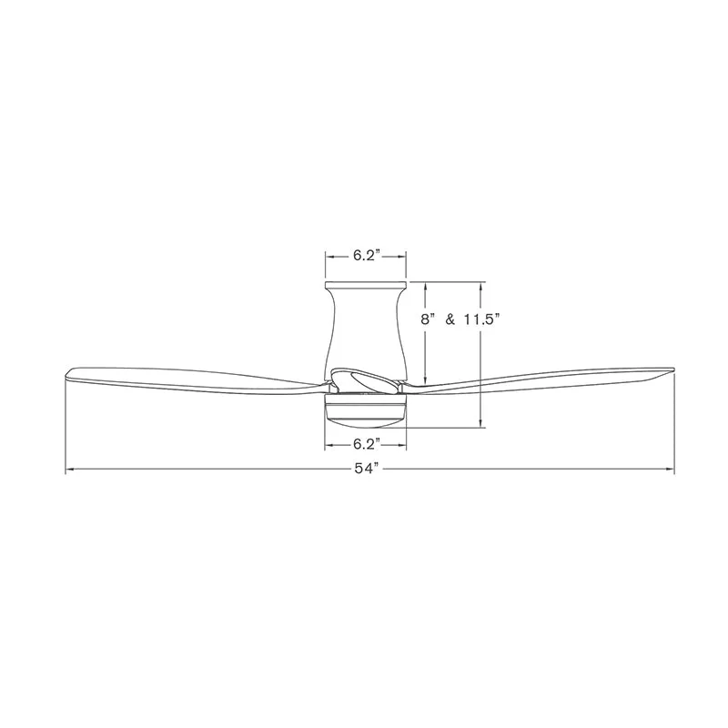 Modern Fan Arbor Flush DC 54" Ceiling Fan with LED Light Kit