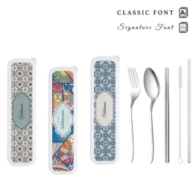 Mosaic & Moroccan Series Cutlery Set [FREE Custom Add Name]