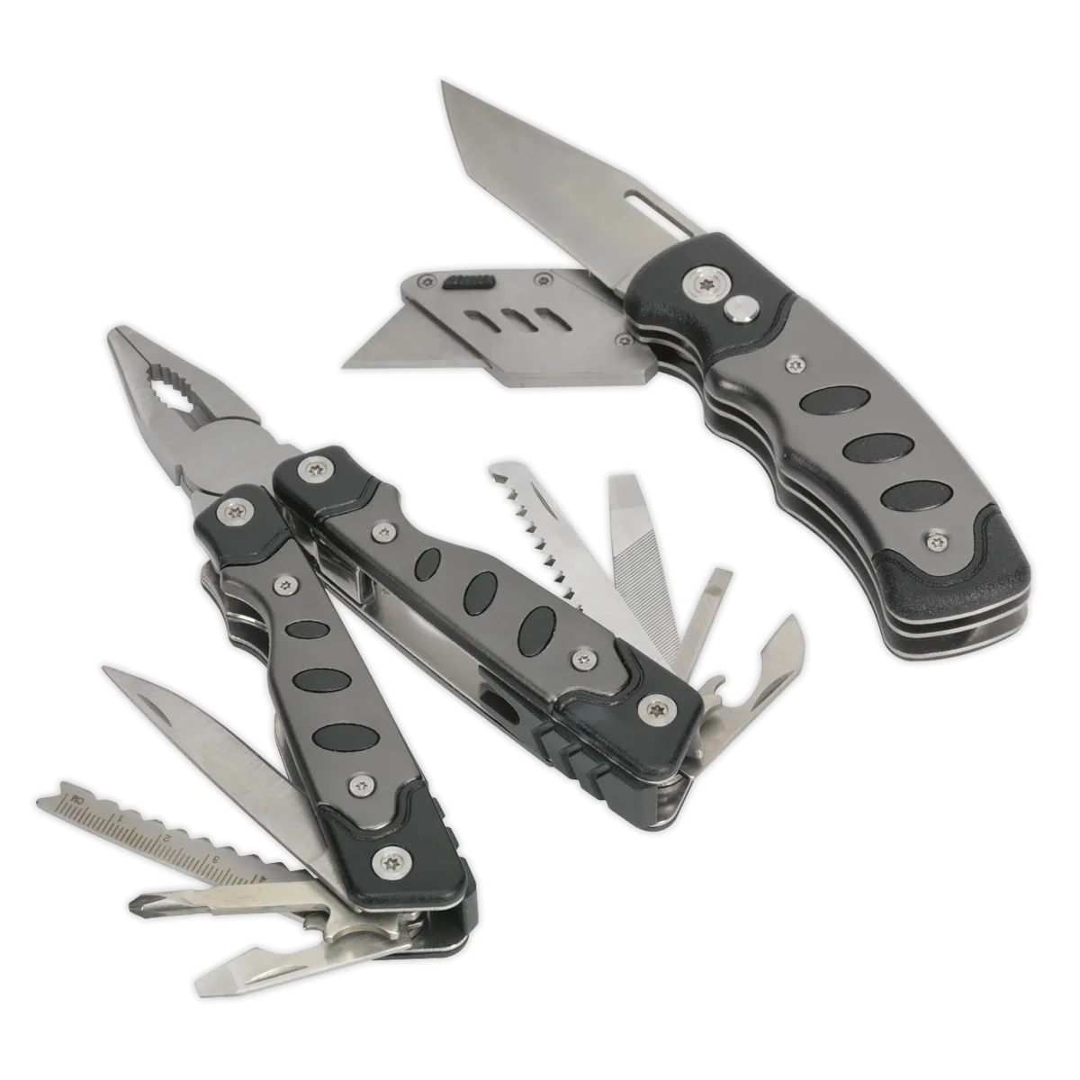 Multi-Tool & Twin Blade Knife Set 2pc 15 Function