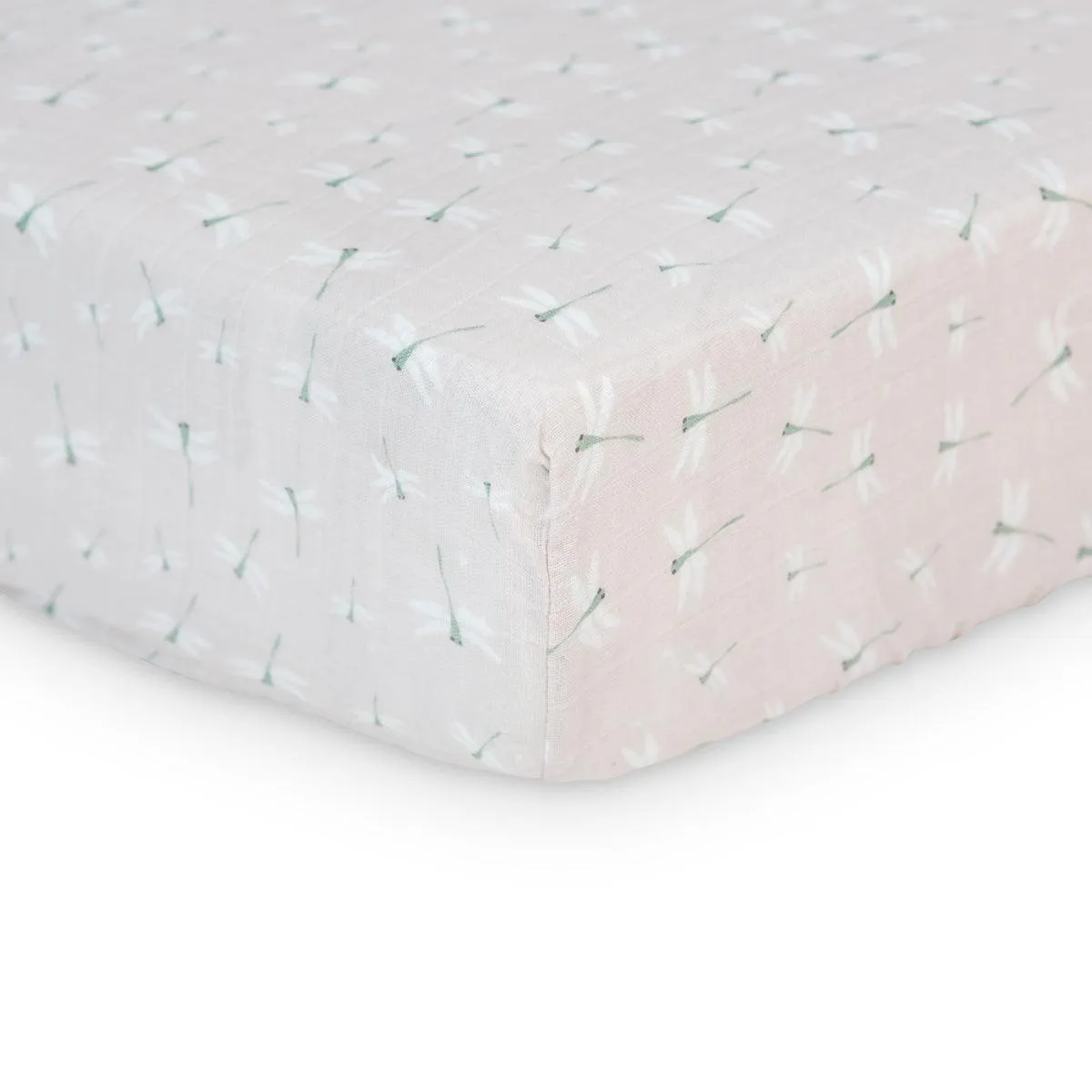 Muslin Crib Sheet - Dragonfly