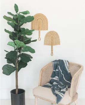 NATURAL BOLGA FAN WALL HANGING