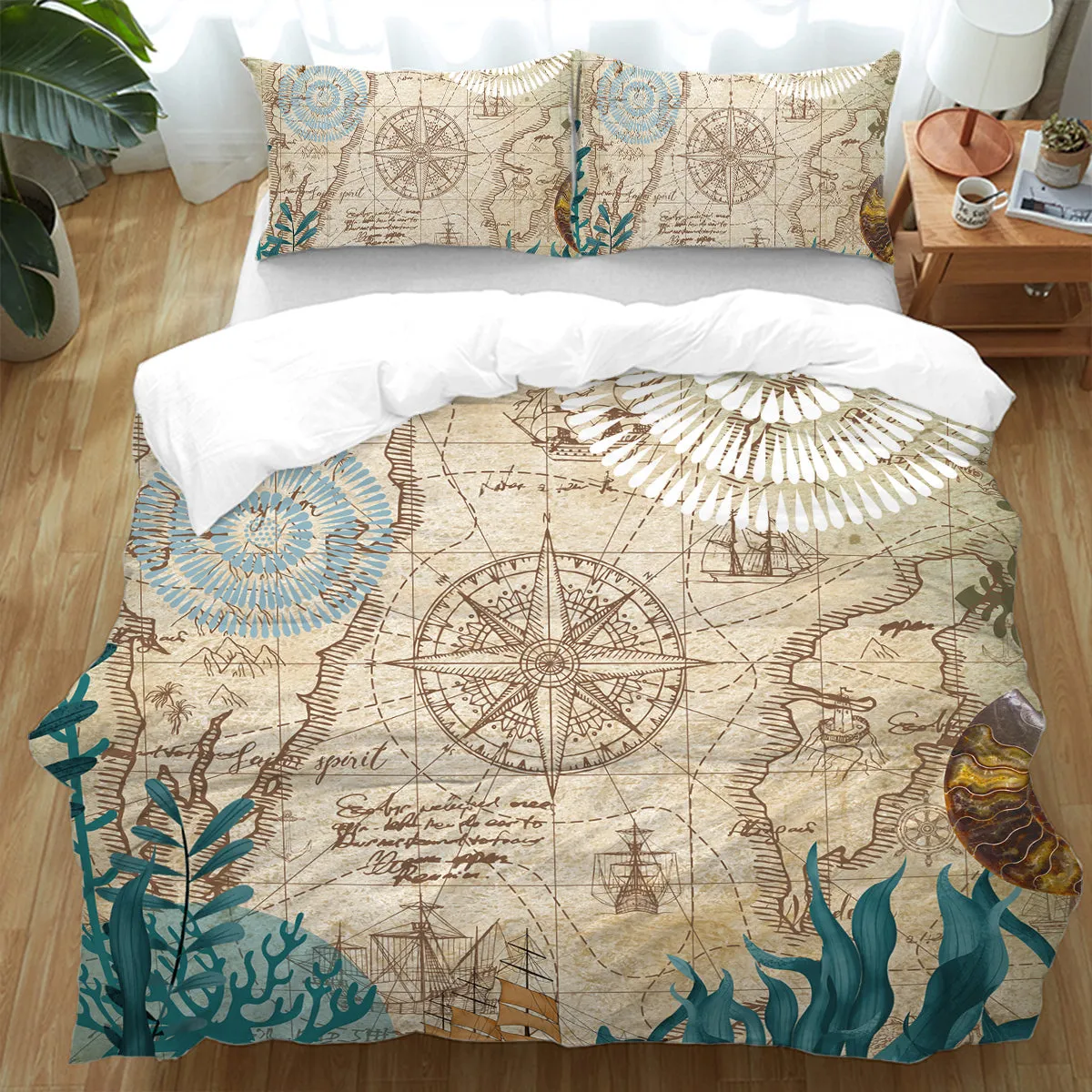 Nautical Chart Bedding Set