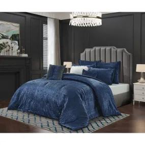 Navy Blue Queen Comforter Set