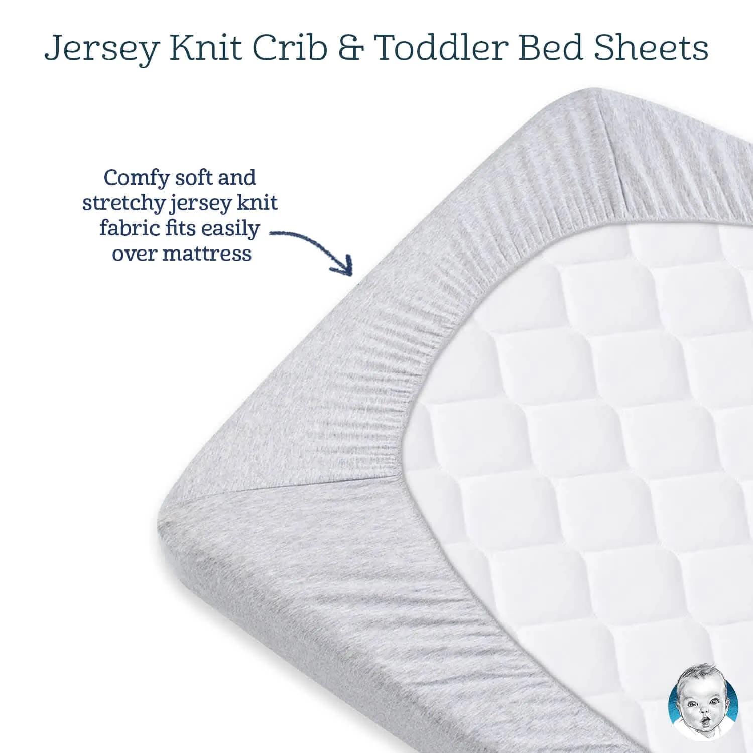 Neutral Clouds Fitted Crib Sheet